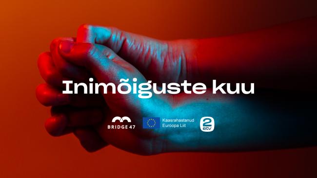 Red background with hands interlocking. 