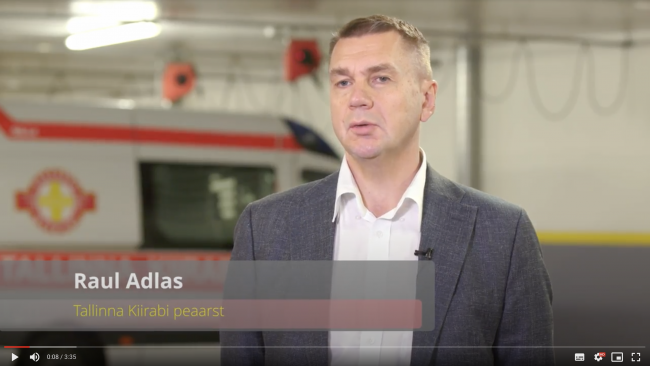 Video clip of man being interviewed